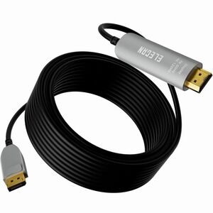 8K Fiber Optic Displayport to HDMI Cable 25 Ft, 8K@60Hz 4K@120Hz, Zinc Alloy ...